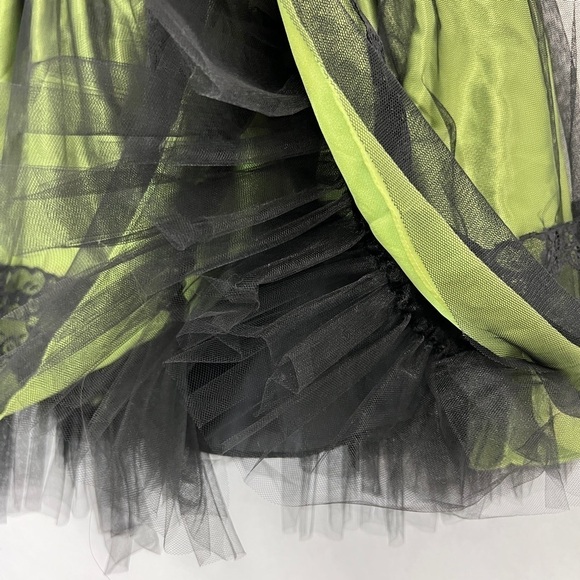 Vintage Jessica McClintock Gunne Sax Hocus Pocus Vibes Chartreuse NEW - Picture 7 of 9